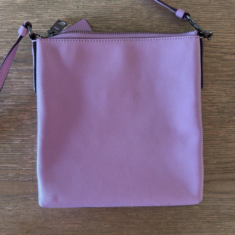 COACH Kitt Messenger Crossbody Bag-Crossgrain Leather-Limited Edtn Lilac-#59975